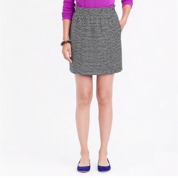 J Crew Factory Skirt Womens Size 10 Sidewalk Jacquard G8319 Elastic Waist Stretc - Picture 1 of 9